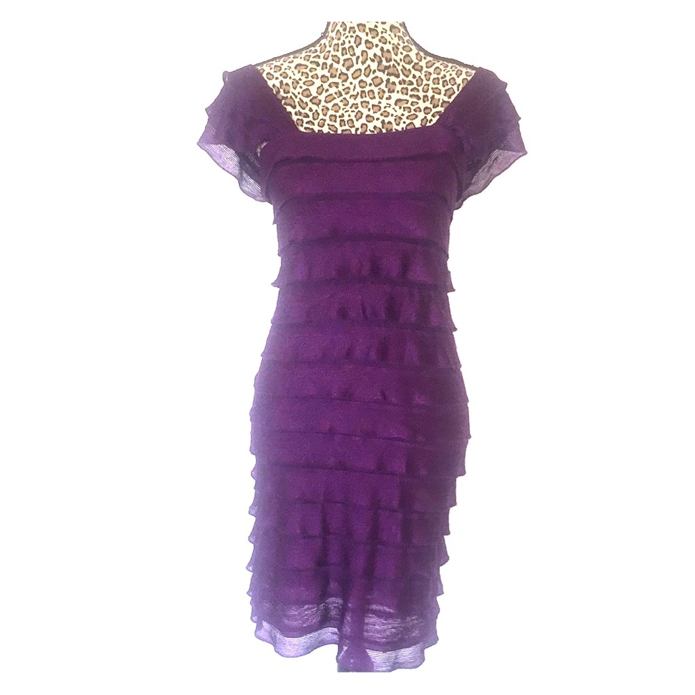 Max Studio - Deep purple, cap sleeve dress